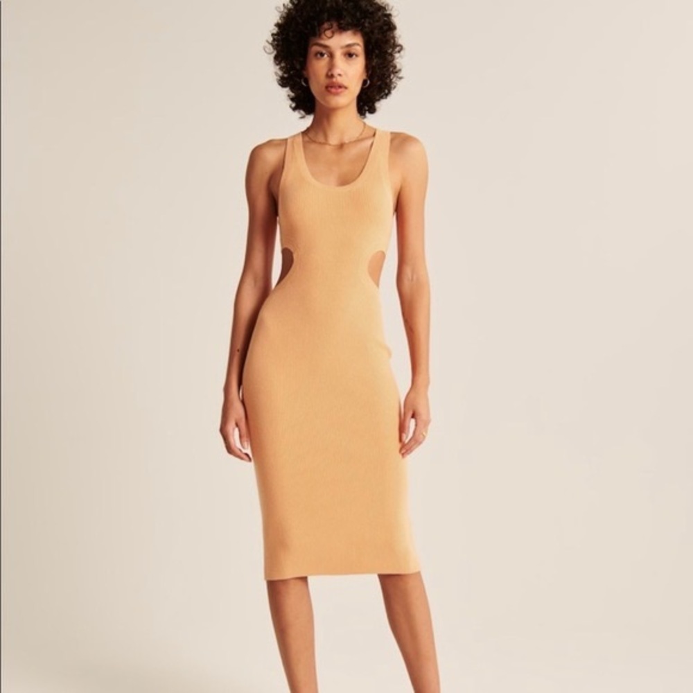 Abercrombie ribbed cut out dress